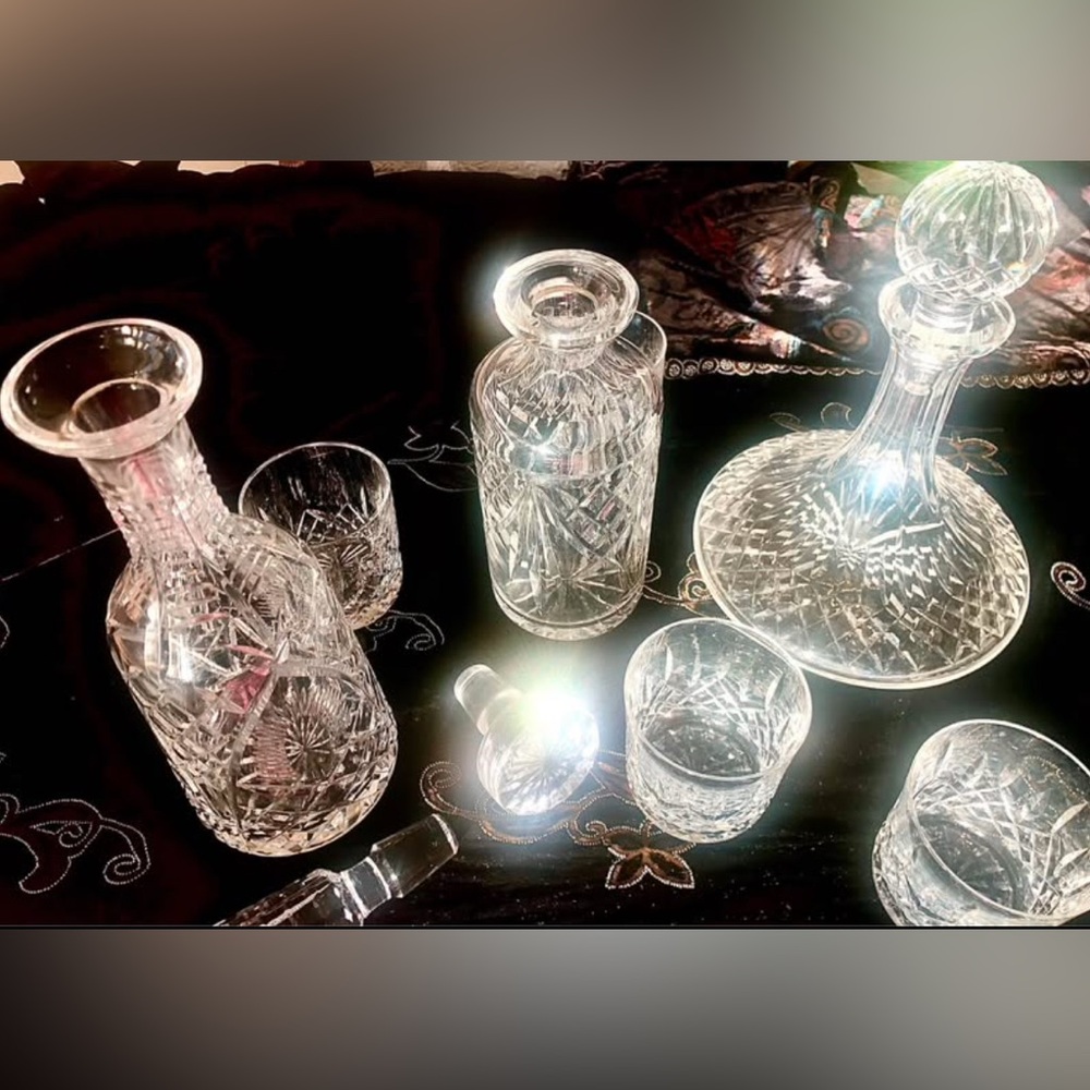 Waterford Crystal Decanter and Glass Collection made in Ireland 1985